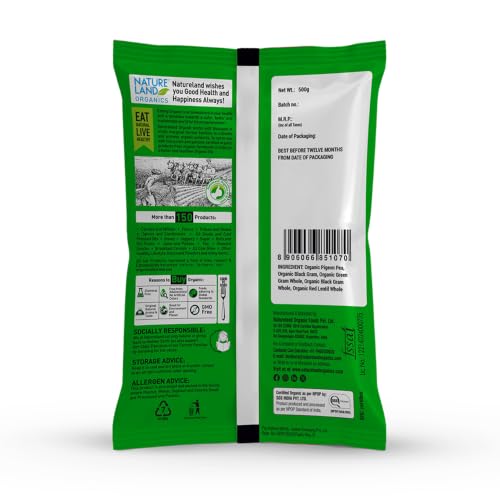 Image of Natureland Organics Panchrangi Dal /Mix Dal 500 Gm - Organic Healthy Pulses