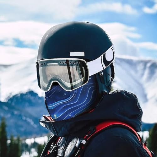 Balaclava para hombre y mujer, máscara para esquí con diseño azul eléctrico, cubreboca completo para ciclismo miniatura 5