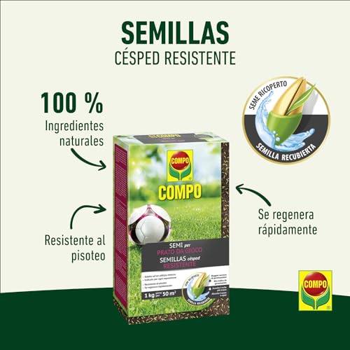 Semillas de césped resistente de crecimiento rápido COMPO envase doble de 1 kg 6