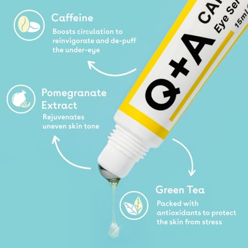 Q+A Caffeine Eye Serum: Expertly Crafted to Revitalise Under-Eye Circulation, Significantly Reduce Puffiness, and Enhance Hydration. Brightening Formula for a Refreshed, Youthful Appearance, 15ml - Image 6