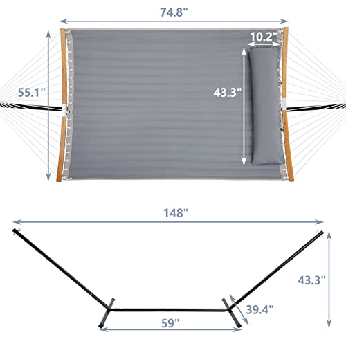 Superjare 13Ft Umbrella Outdoor Patio And Hammock With Stand #TOP7