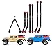 INJORA High Clearance Chassis Links Set Black Links for SCX24 Gladiator Dodge Power Wagon Axial 1/24 RC Crawler Car (Black)
