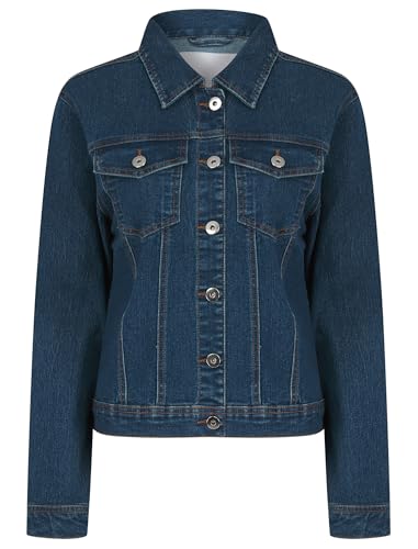 AMARA REYA Women's Stretch Cotton Lightweight Casual Denim Summer Jacket