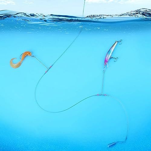 10 piezas líderes de pesca con giratorios de alta resistencia miniatura 6