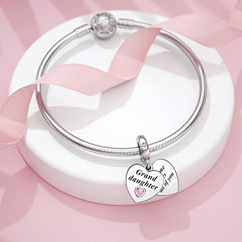 DALARAN 925 Sterling Silver Charms Mother Daughter Sister Dangle Bead for Charm Bracelet Necklace2