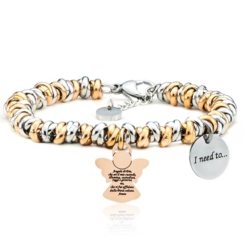 SAGA GIOIELLI® BRACCIALE DONNA I NEED TO .COLLECTIONS PROTEZIONE, FORTUNA, BUONI AUSPIC (ANGELO CUSTODE)