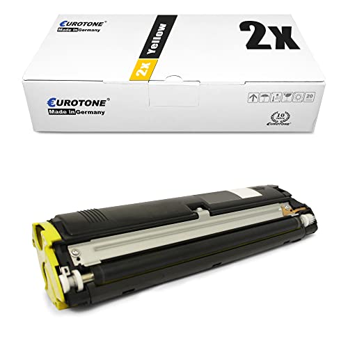 Toner jaune magicolor 2500 pour imprimer vos dossiers de bureau à domicile en pack de 2