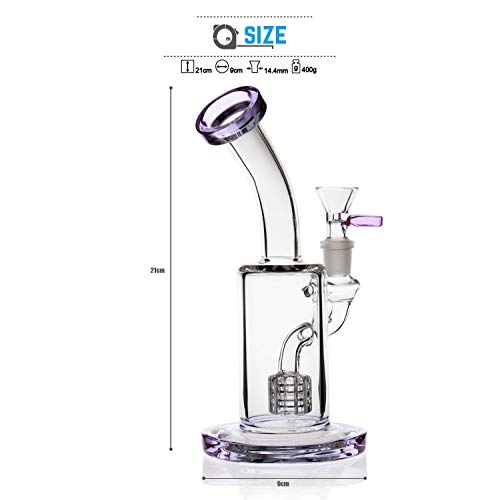 Glasbong mit chillum Rauchen Bong 18 mm Hurricane Bongs 21 cm – Bild 6