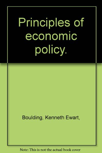 Principles of Economic Policy B0006D69NI Book Cover