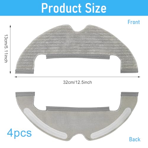 Image of HASTHIP Mopping Cloth for Mi Robot Vacuum Cleaner X10 Microfiber Absorbent Wet & Dry Use Mop Cloth Replacements for Vacuum X10.