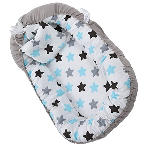 Espreguiçadeira de bebê adorável espreguiçadeira de recém-nascido portátil com almofada de bebê para