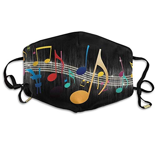 Preisvergleich Produktbild Bunte Musiknote Printeddust Unisex Face Cover