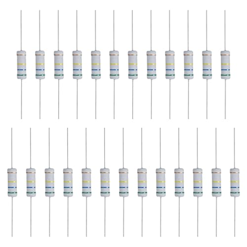 sourcing map 25 Pcs 560K Ohm Resistor, 3 Watts 5% Tolerance Metal Oxide Film Resistor Axial Lead, Flame Proof for DIY Electronic Projects Circuits Experiments