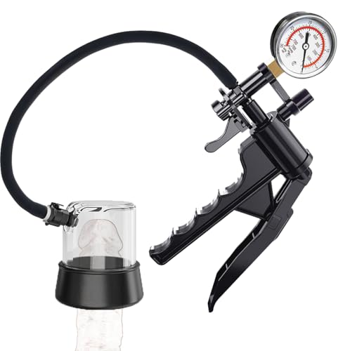 Männer Vakuum-Pumpe mit Manometer & Griff – Eichel-Stretcher Kit für intensives Training & Spannung – SM Erotik Masturbator Set