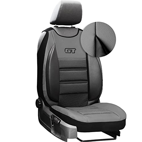 Moto-MOLTICO Autositzbezüge - Universalgröße Sitzauflage aus Ökologischem Leder - Sitzbezug für Fahrersitz - Matte für Sitze - Schonbezug - Grau Moto-MOLTICO Autositzbezüge - Universalgröße Sitzauflage aus Ökologischem Leder - Sitzbezug für Fahrersitz - Matte für Sitze - Schonbezug - Grau