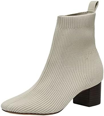 CUSHIONAIRE Women's Neely Stretch bootie +Memory Foam and Wide Widths Available, Ivory 8W