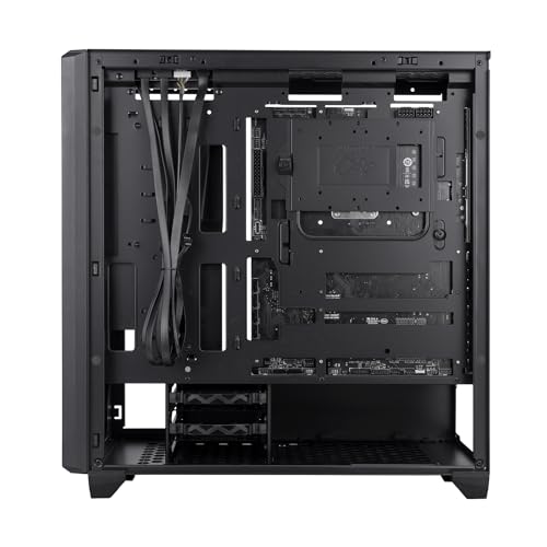 Gabinete D5 Negro E-ATX Mid Tower con Panel Lateral de Vidrio Templado y Ventilador ARGB AN120 Preinstalado miniatura 4