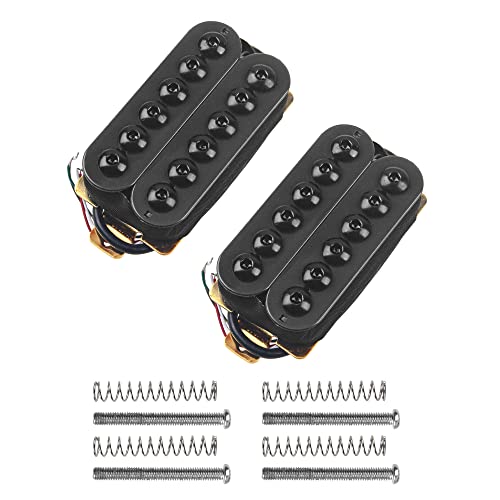 1Pair Yootones High Output Magnet Electric Guitar Neck Bridge Pickup Set N/B Compatible with Electric Guitar Pickup (Black) - Thumbnail 2