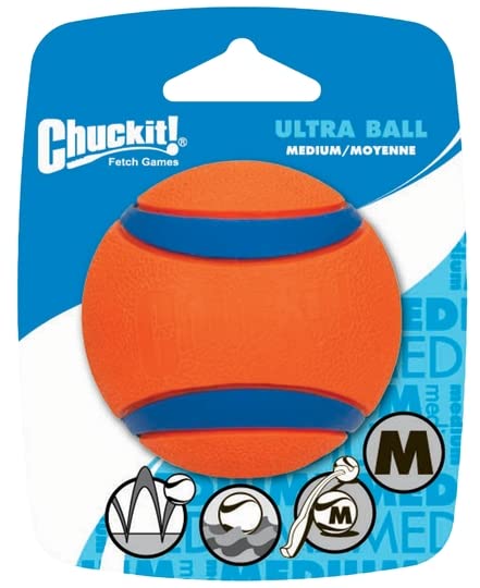 Chuckit! Ultra Ball - Spielzeug für Hunde - Doppelpack - 2 x Gr. M 6 cm 1 Pack