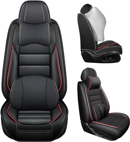 Image of Deluxe Full Covers for Volkswagen Golf SportWagen 2015-2019, Black-Red