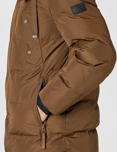 Image of Andrew Marc Men's Gattica Down Parka Jacket With Removable Faux Fur Trimmed Hood and Bib