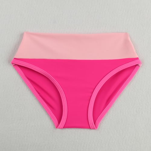 Image of Toddler Girls Swimsuit Casual Swimwear Kids Two Piece Color Block Bathing Suits Beach Bikini Set
