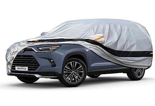 Image of 10Layer Car Cover Waterproof All Weather for Large SUV,100% Waterproof Outdoor Car Covers Rain Snow UV Dust Protection.Custom Fit for Ford Expedition, Chevy Tahoe,GMC Yukon,Escalade,etc