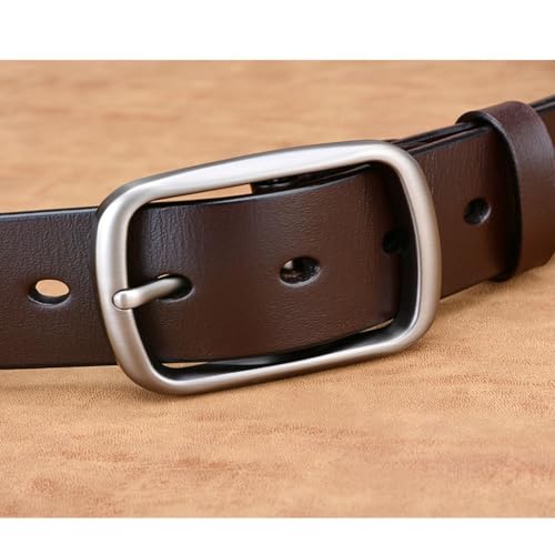 Cowhide Leather Belt, Stainless Steel Metal Pin Buckle, Extra Large Size, Adjustable Length, 38mm Width, Gift for Men4