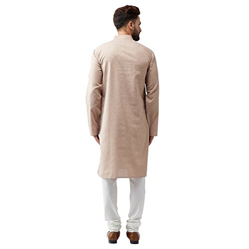 Image of SOJANYA (Since 1958, Men's Silk Blend Grey Kurta Pyjama & Silk Blend Jacket Combo