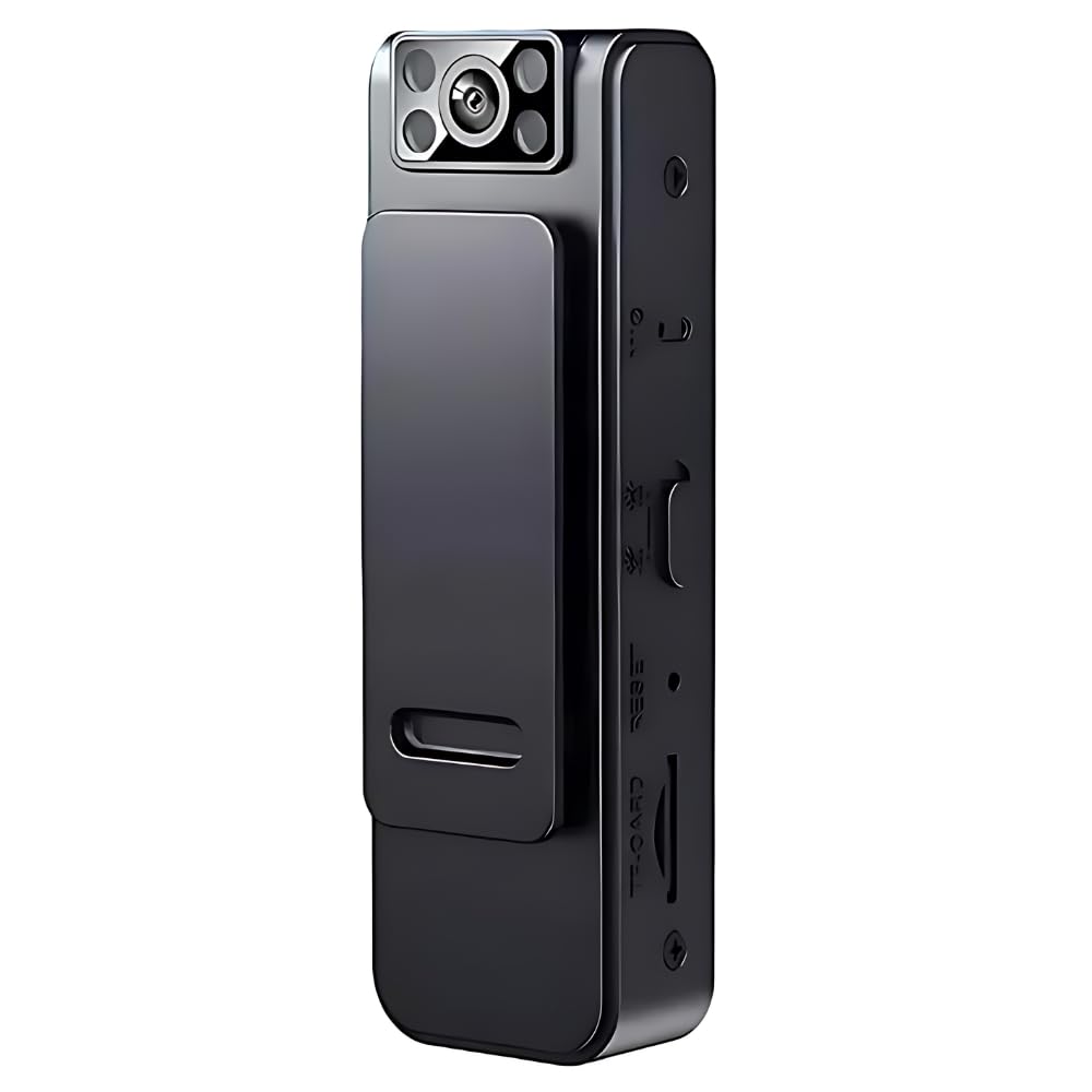 Drumstone 𝟏𝟓 𝐘𝐞𝐚𝐫𝐬 𝐖𝐚𝐫𝐫𝐚𝐧𝐭𝐲 Mini Body Camera Video Recorder, 1080P HD Video Recording 90° Angle Adjustable Lens Noise Reduction, Pocket Video Camera for Home Office