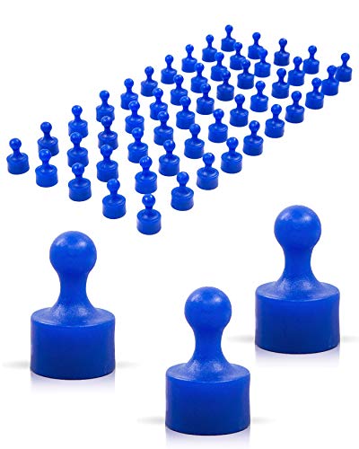 JOAM ® Neodym Magnete – extra hohe Funktion Dank einfacher + schneller Befestigung von Notizen an Magnettafel - Zubehör für Büro, Haushalt, Schule – vollfarbige Magnete BLAU