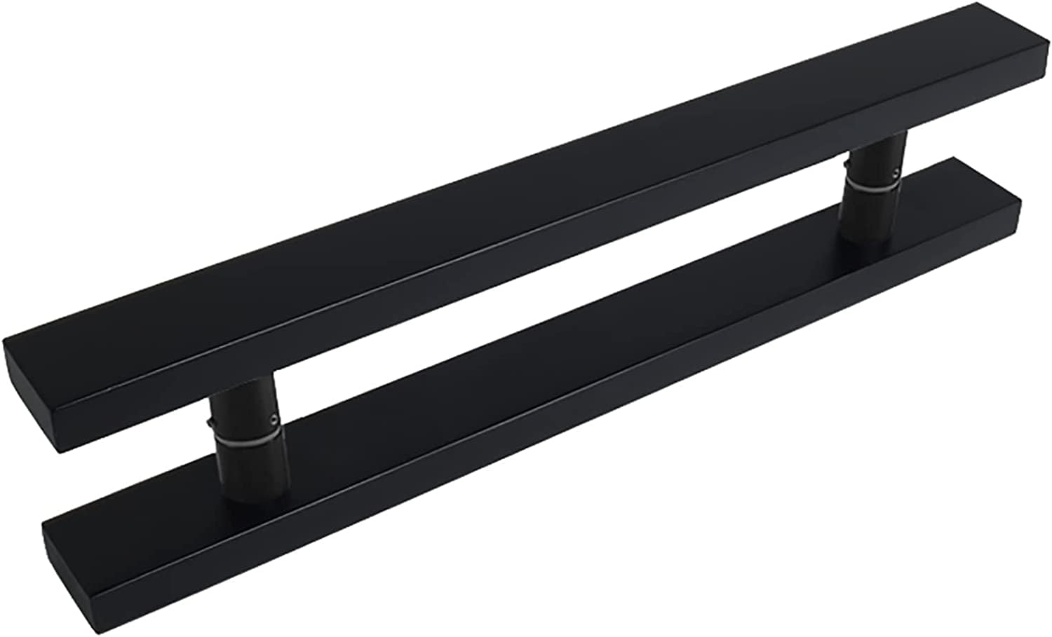 LQZAXSRDR Sliding Barn Door Handle, Wooden Black Barn/Glass Door Pull Handle Commercial Push Bar Multiple Sizes(Style 3,80cm/31.5in)