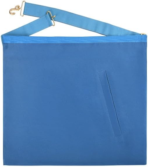Bricks Masons Master Mason Blue Lodge French Regulation Apron - Blue Ribbon Machine Embroidery