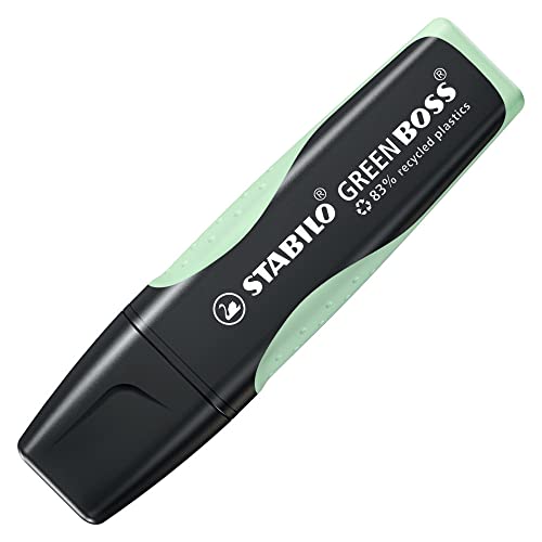 STABILO - Umweltfreundlicher Textmarker - GREEN BOSS Pastel - Einzelstift - Hauch von Minzgrün