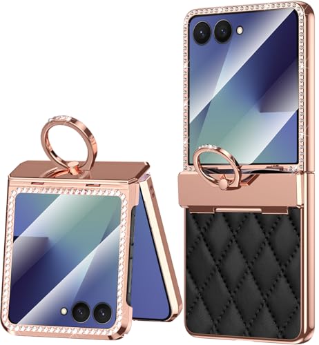 Samsung Galaxy Z Flip 7 coque cuir rigide avec anneau et coque anti-choc
