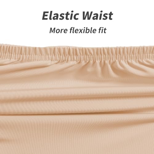 Image of MANCYFIT Half Slips for Women Underskirt Dress Extender Lace Trim Knee Length Midi Skirt 19-26 inch Length