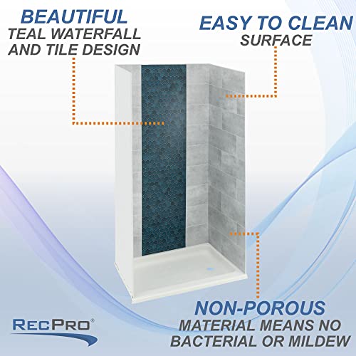 image for RecPro RV Shower Surround Only | No Adhesive Included | One Piece Desi
