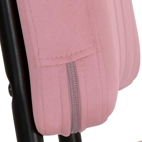 Sunseen Counter Height Bar Stools Set Of 2, Velvet Mid-Century Modern Bar Chairs With Cane Backrest, 24 Inch Barstools For Bar, Kitchen Island, Living Room, Pink #TOP6