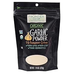 Frontier Co-op Organic Garlic Powder, 7.76-Ounce Bag, Pure and Natural Garlic Seasoning | Non-GMO and Kosher Certified | Add Flavor to Your Savory Dishes