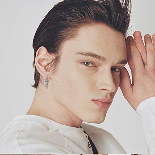 Rose Sword Earrings 925 Sterling Silver Dagger Knife Earrings For Women Girls Men Boys Medieval Sword Dangle Drop Earrings Dagger Jewelry Birthday Gifts #TOP4