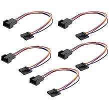 Wixine 5Pcs 5Pin to 4Pin Fan Connector Adapter Converter Extension Cable Wire
