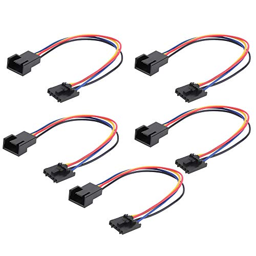 Adaptador de conector ventilador 5Pcs 5Pin a 4Pin miniatura 1