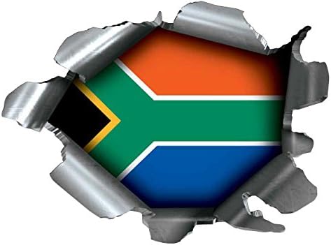 Speed Demons Pride Burst RIP Torn Tear Sticker Graphic SELF Adhesive for Any Surface Including LAPTOPS and Cars - South Africa African Flag