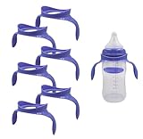 6-Pack Baby Bottle Handles Compatible with Lansinoh Anti-Colic Baby Bottles for Breast Babies, 5 Ounces
