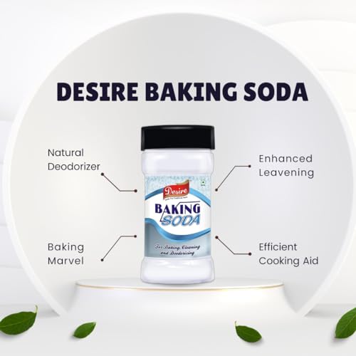 Image of Desire Baking Soda 100g | Premium Food Grade & 100% Pure Sodium Bicarbonate | Multipurpose Powder for Baking Cakes, Natural Cleaner, and Odour Remover