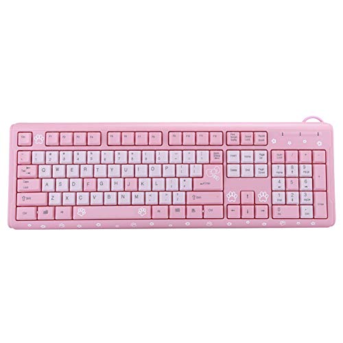 Clavier filaire USB de dessin animé ergonomique pour ordinateur portable universel Cover