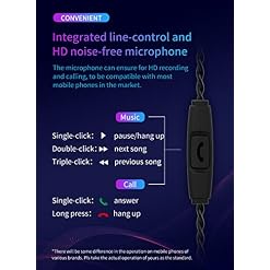 Yinyoo KBEAR Storm IEM Écouteurs Intra-Auriculaires pour moniteurs audiophiles, écouteurs filaires HiFi Basses avec Pilote 1DD pour Musiciens, Casque d’isolation(Violet Transparent, avec Micro) - Les Beatles, Paul McCartney, John Lennon, RIngo Starr, George Harrison Yinyoo KBEAR Storm IEM Écouteurs Intra-Auriculaires pour moniteurs audiophiles, écouteurs filaires HiFi Basses avec Pilote 1DD pour Musiciens, Casque d'isolation(Violet Transparent, avec Micro) – Image 6