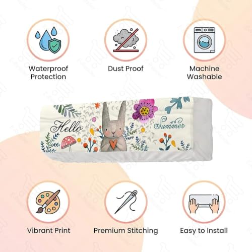 Image of Split AC Cover 1 ton, 1.5 ton to 2 Ton |Designer Digital Print Indoor AC Dust Cover | Stretchable Lycra Fabric | 38x12x9 Inch | Washable Polyester AC Indoor Unit Cover | Dust Dirt Resistant