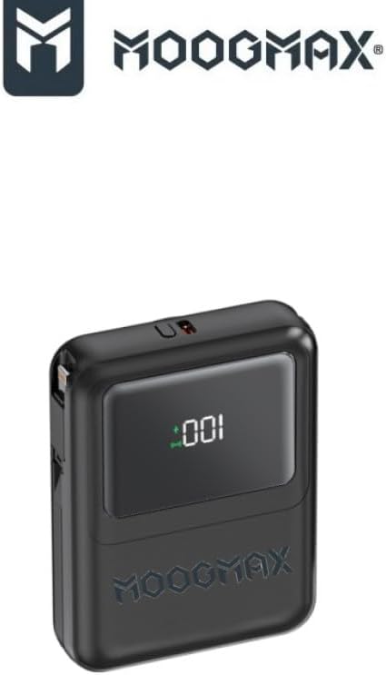 باور بانك لاسلكي 10000mAh شحن سريع 22.5W مع شاشة ر...