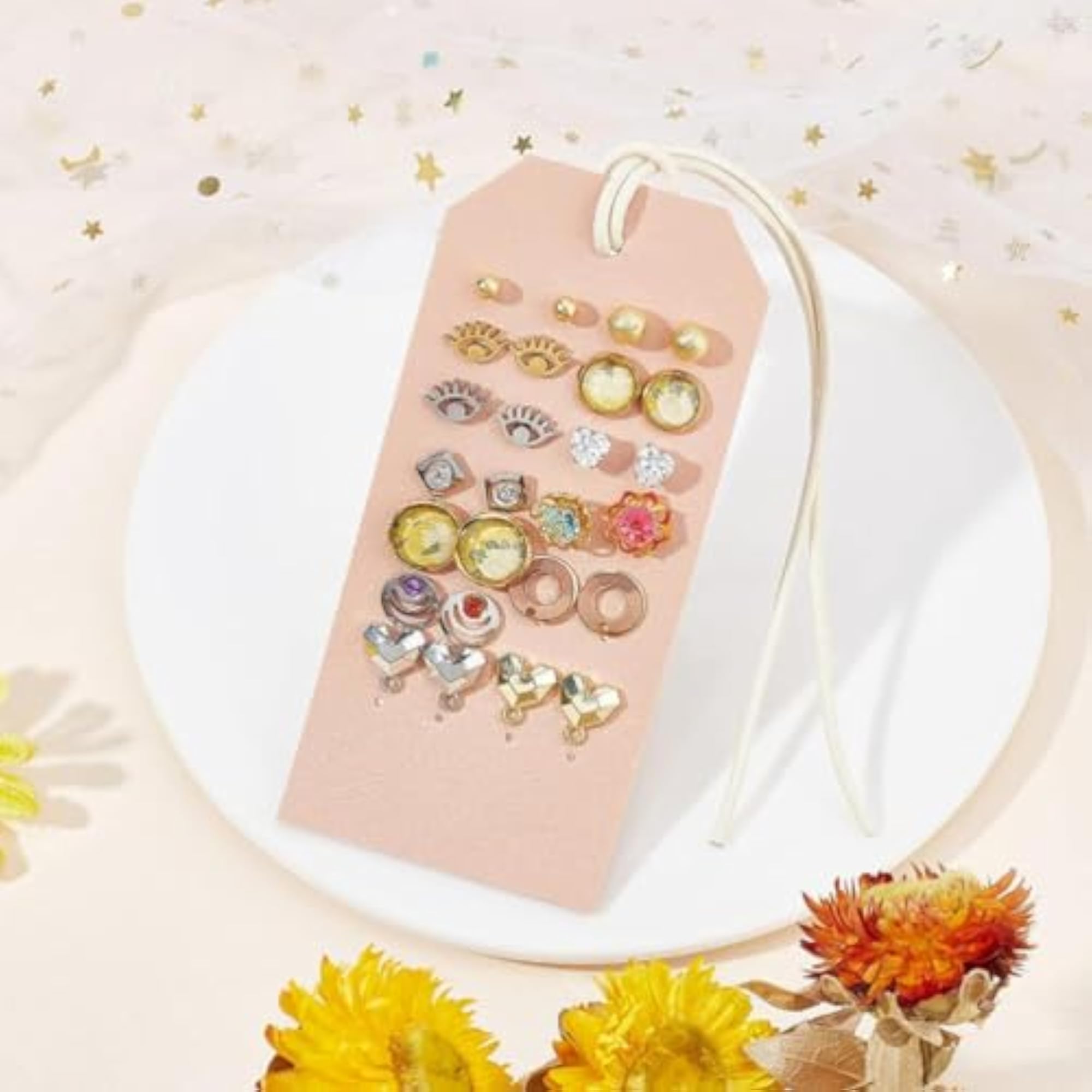 2pcs Portable Leather Earring Holders, Travel Organizer